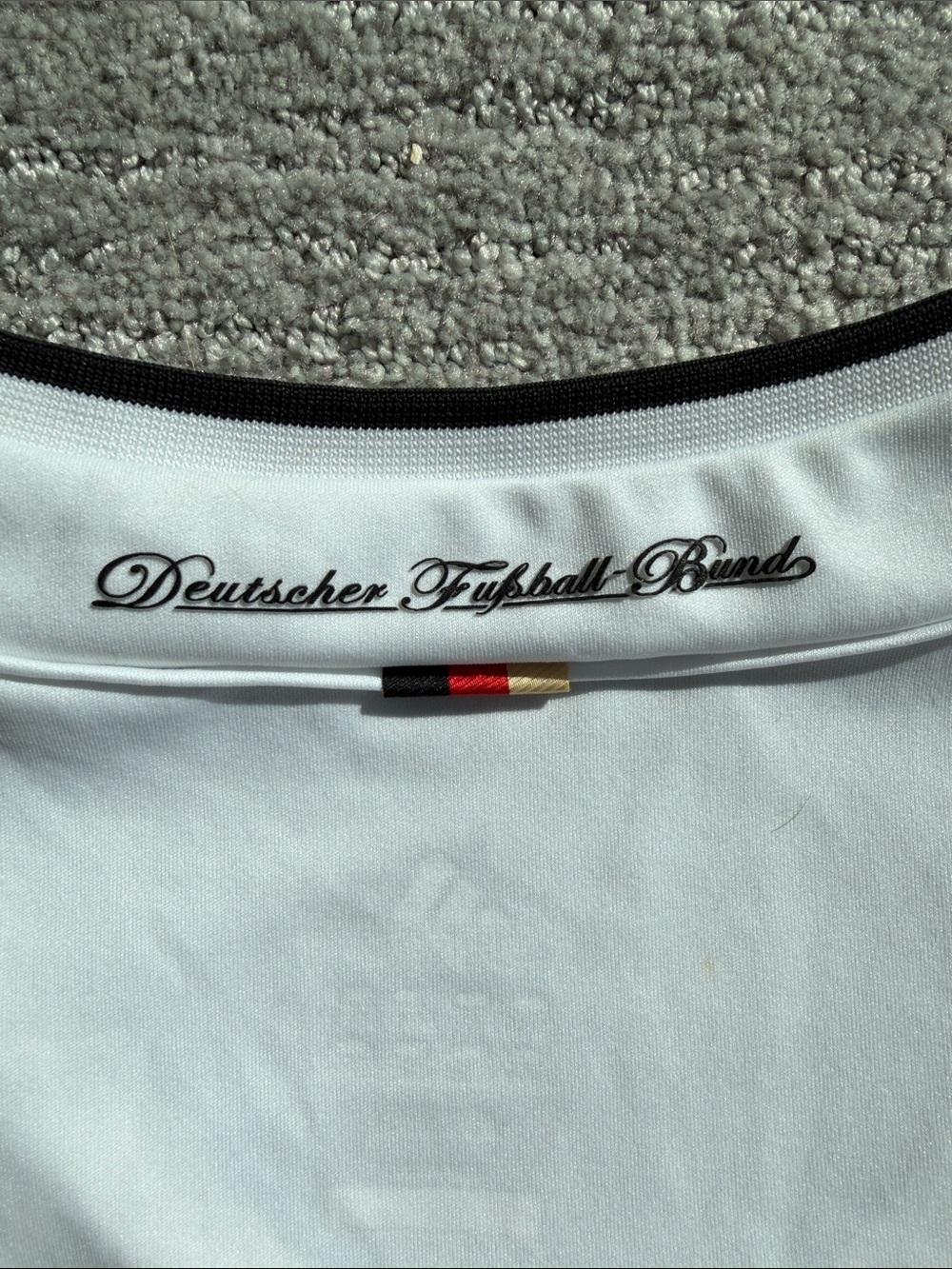 Women's V-Neck Germany Soccer Jersey with German Flag Stripes - Picture 7 of 7